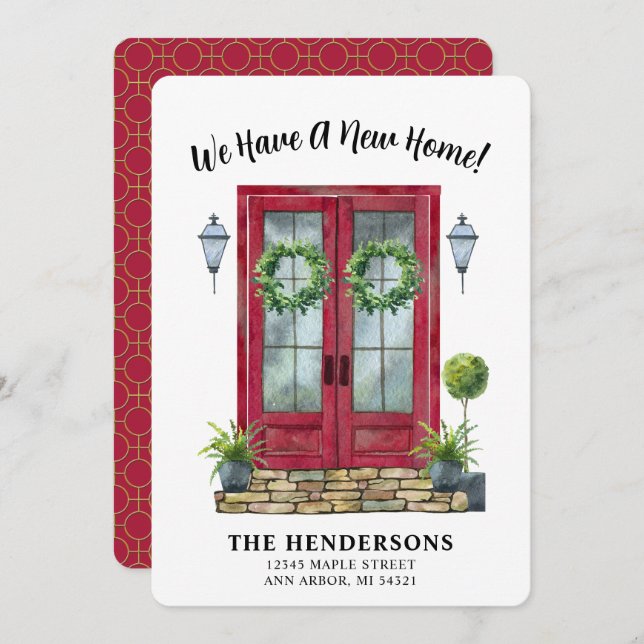 Anúncio de Movimentação da Nova Porta Vermelha Mod (Frente/Verso)