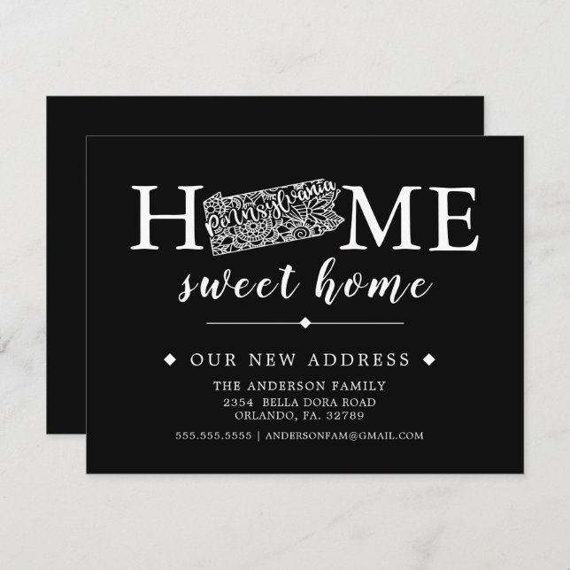 Anúncio de Movimentação da Pensilvânia de Cor Edit (Frente/Verso)