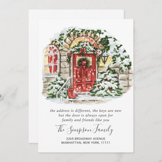 Anúncio de Movimentação da Porta de Natal em Aquar (Frente/Verso)