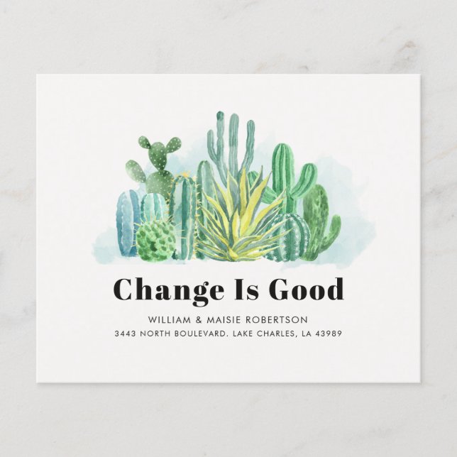 Anúncio de Movimentação de Cactos de Aquarela Orça (Frente)