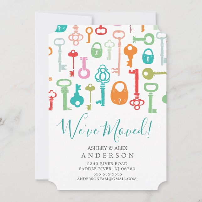 Anúncio de Movimentação de Chaves de Vintage (Frente)