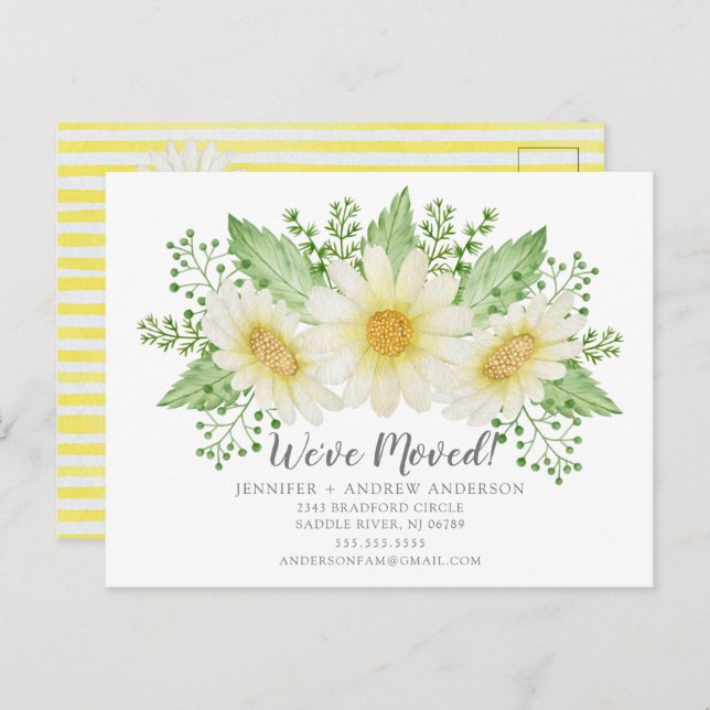 Anúncio de Movimentação de Daisy Floral (Frente/Verso)