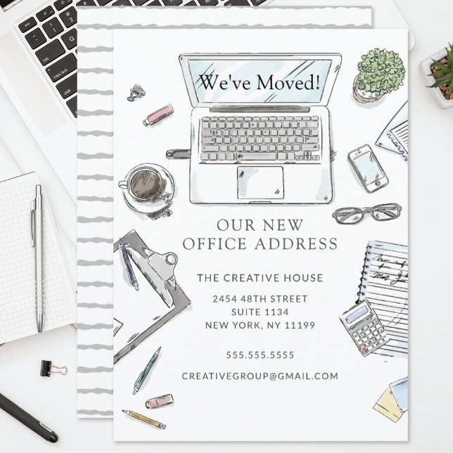 Anúncio de Movimentação de Escritório Desenho de M (Criador carregado)