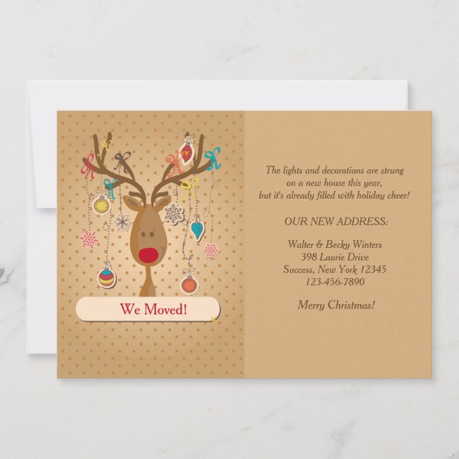 Anúncio de Movimentação de Feriado de Reindeer (Frente)