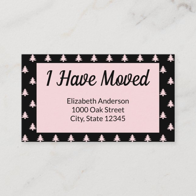 Anúncio de Movimentação de Feriado Preto da Árvore (Frente)