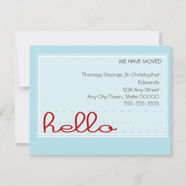 Anúncio de Movimentação de Olá (Frente)