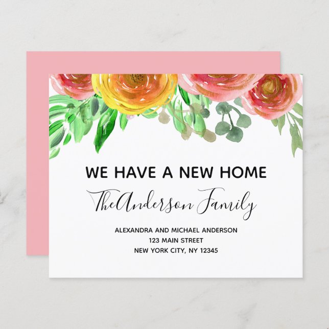 Anúncio de Movimentação de Orçamento Cor-de-rosa (Frente/Verso)