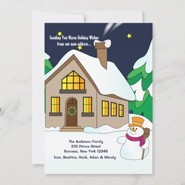 Anúncio de Movimentação de Snowman Holiday (Frente)