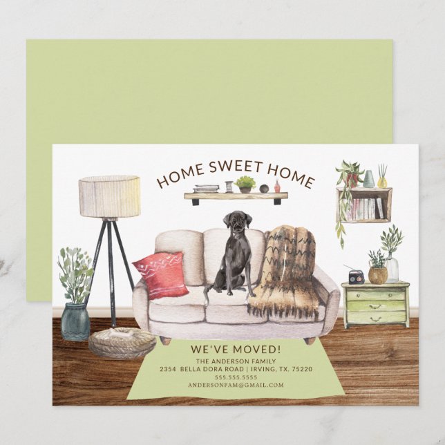 Anúncio de Movimentação do Cachorro Preto (Frente/Verso)