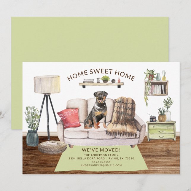 Anúncio de Movimentação do Cachorro Rottweiler (Frente/Verso)