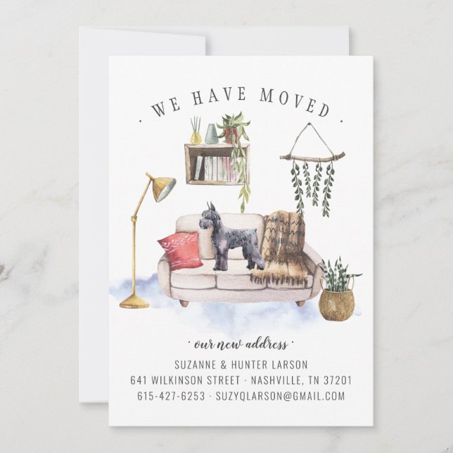 Anúncio de Movimentação do Cachorro Schnauzer (Frente)