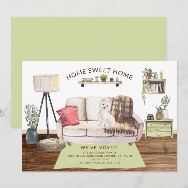 Anúncio de Movimentação do Cachorro Westie (Frente/Verso)