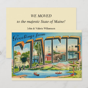 Anúncio de Movimentação do Cartão-Postal Maine