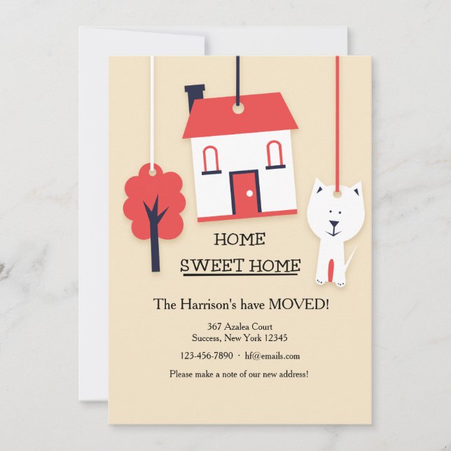 Anúncio de Movimentação do Home Sweet Home (Tan) (Frente)