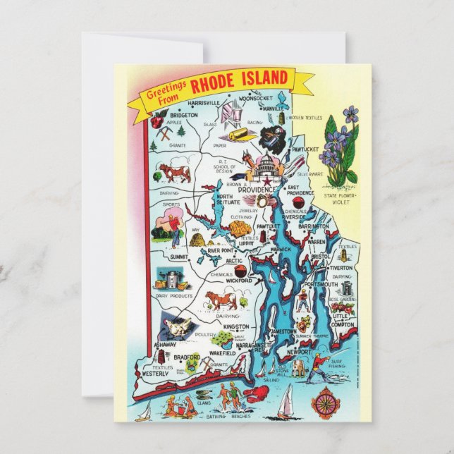 Anúncio de Movimentação do Mapa de Rhode Island (Frente)