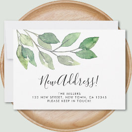 Anúncio de Movimentação em Verde de Novo Endereço