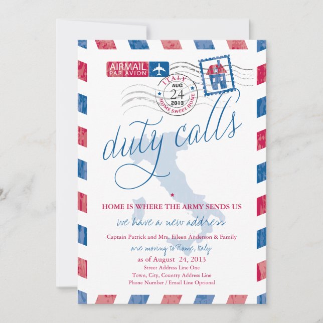 Anúncio de Movimentação Militar de Correio Aéreo A (Frente)