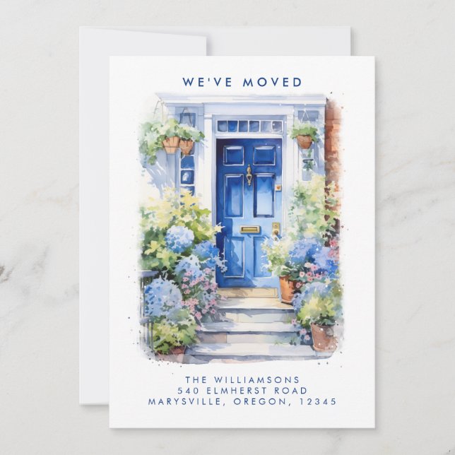 Anúncio de movimento da porta azul (Frente)