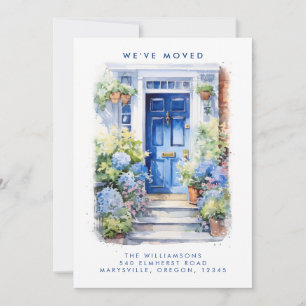 Anúncio de movimento da porta azul