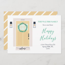 Anúncio de movimento da porta frontal amarelo