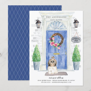 Anúncio de movimento da porta frontal Shih tzu