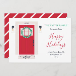 Anúncio de movimento da porta frontal vermelho