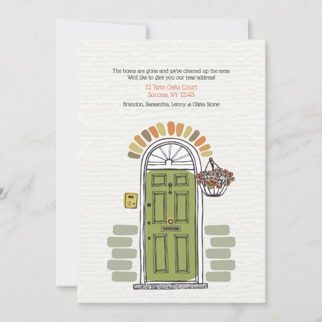 Anúncio de movimento da porta verde (Frente)