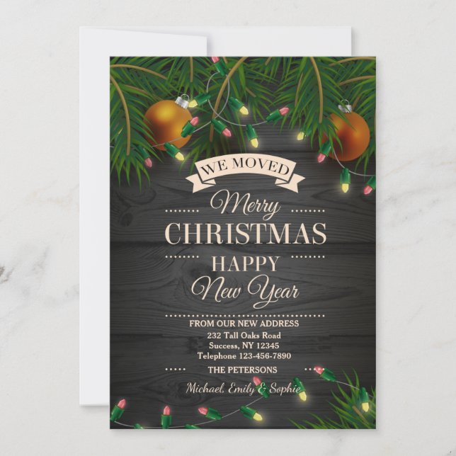 Anúncio de movimento das luzes de Natal (Frente)