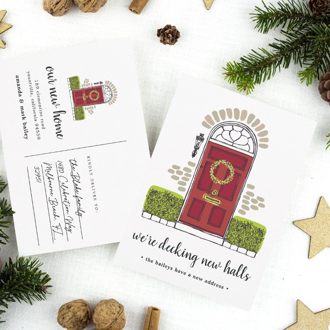 Anúncio de movimento de feriado de porta vermelha (Criador carregado)