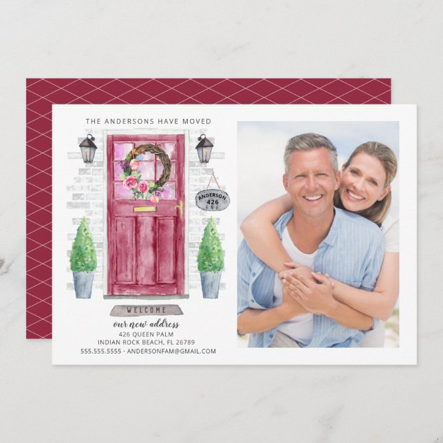 Anúncio de movimento de fotos na porta frontal (Frente/Verso)