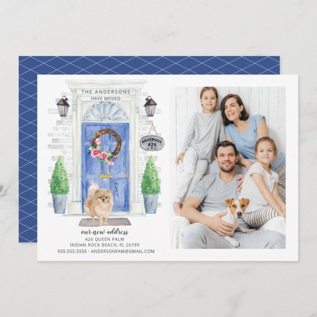 Anúncio de movimento de fotos na porta frontal da  (Frente/Verso)