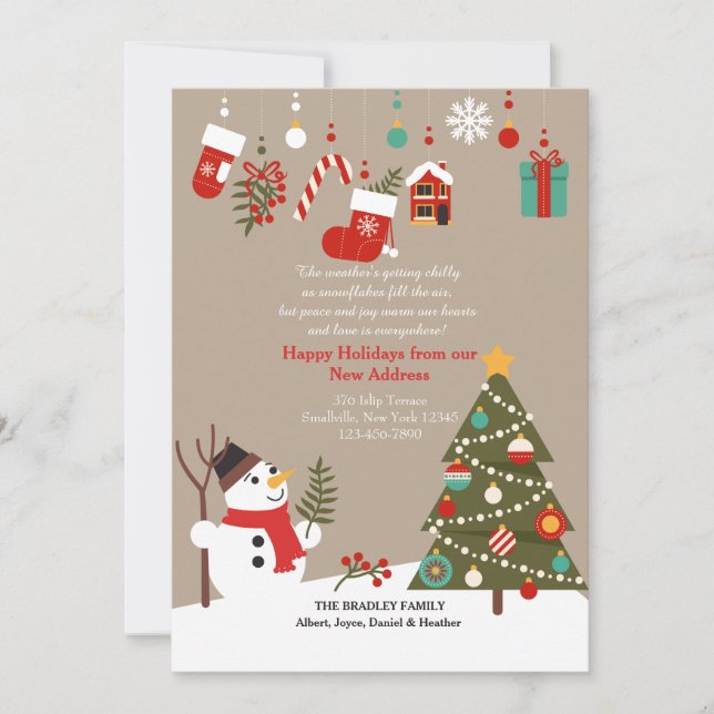 Anúncio de Movimento do Snowman de Natal (Frente)