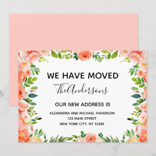 Anúncio de Movimento Floral de Peach Coral