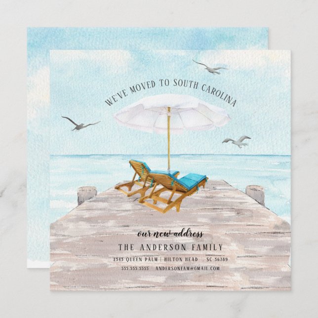 Anúncio de movimento no mar tropical (Frente/Verso)