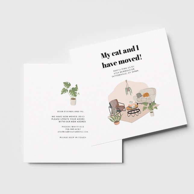 Anúncio de Mudança Boho de Endereço (Change of Address Notice Moving Announcement)