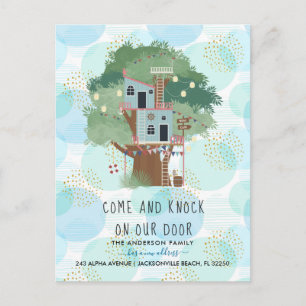 Anúncio de Mudança Cartão Postal da Treehouse