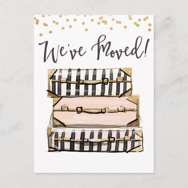 Anúncio de Mudança Cartão Postal de Mudança de End (Frente)