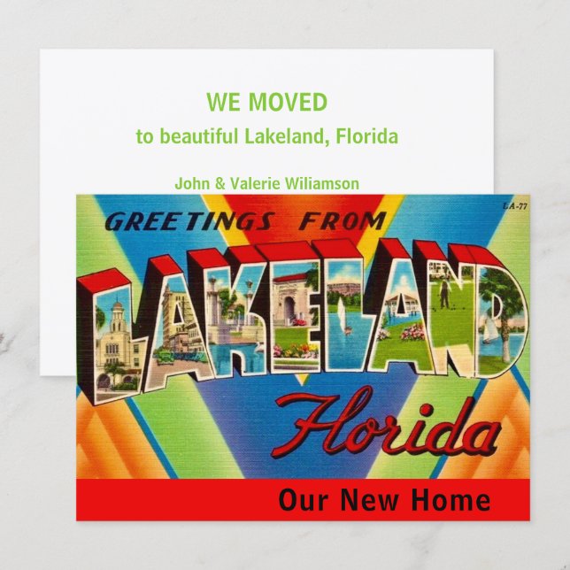 Anúncio de Mudança Colorido em Lakeland FL (Frente/Verso)