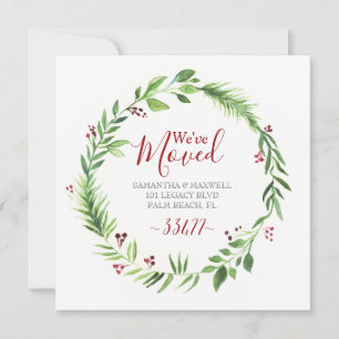 Anúncio de Mudança com Decoração de Natal