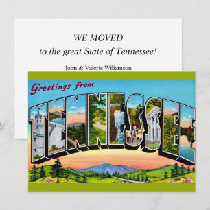 Anúncio de Mudança com Postcard do Tennessee