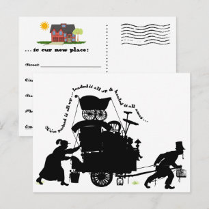 Anúncio de mudança com preenchimento de lacunas