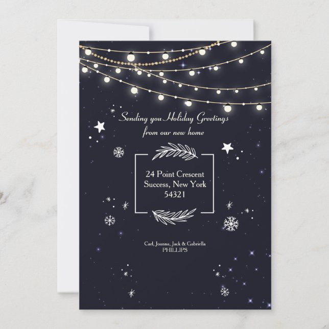 Anúncio de Mudança das Luzes de Natal do Inverno (Frente)