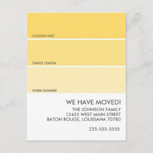 Anúncio de Mudança de Amostra de Tinta