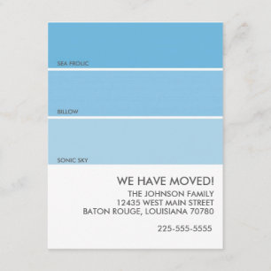 Anúncio de Mudança de Amostra de Tinta