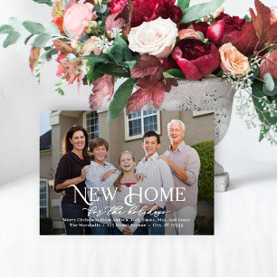 Anúncio de mudança de cartão de Natal Simply Home