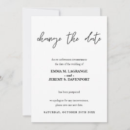 Anúncio de mudança de data de casamento
