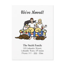 Anúncio de Mudança de Desenho Animado da Família L