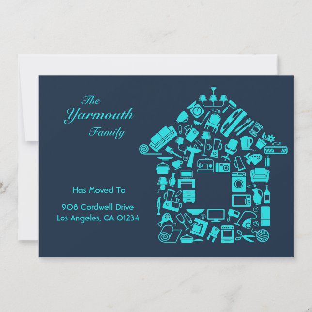 Anúncio de mudança de endereço de placa plana (Frente)