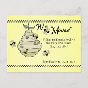 Anúncio de mudança de endereço do Bee Hive