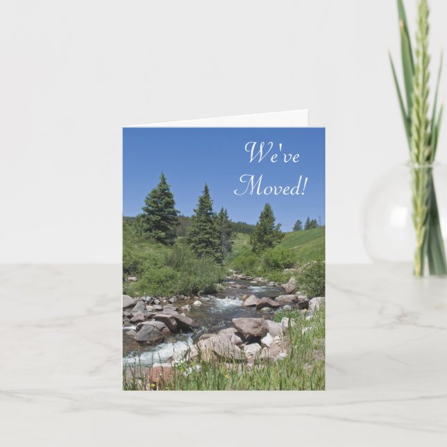 Anúncio de mudança de endereço do Mountain Stream (Frente)